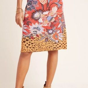 Anthropologie Maeve knit floral skirt